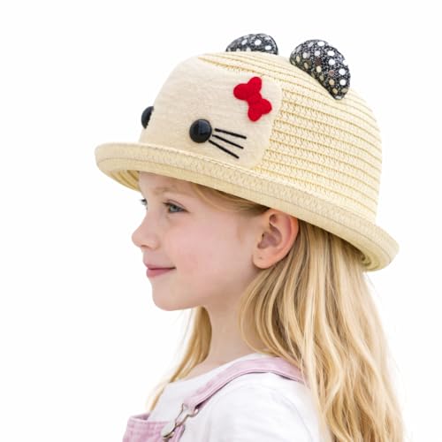Image of VRITRAZ Baby Boy's and Girl's Kids Children Cute Printed Cartoon Gift Summer Fancy Dress Straw Fasion Hat Cap 1