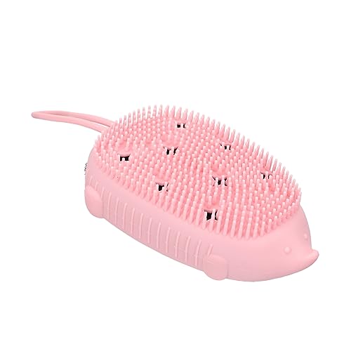 TOVINANNA 1 Pc Cepillo De Baño Esponja Para Platos Recargable Fregadoras De Limpieza De Espalda Cepillo Seco Para El Cuerpo Ducha Para Adultos Esponja Vegetal Exfoliante Gel De Sílice Rosa