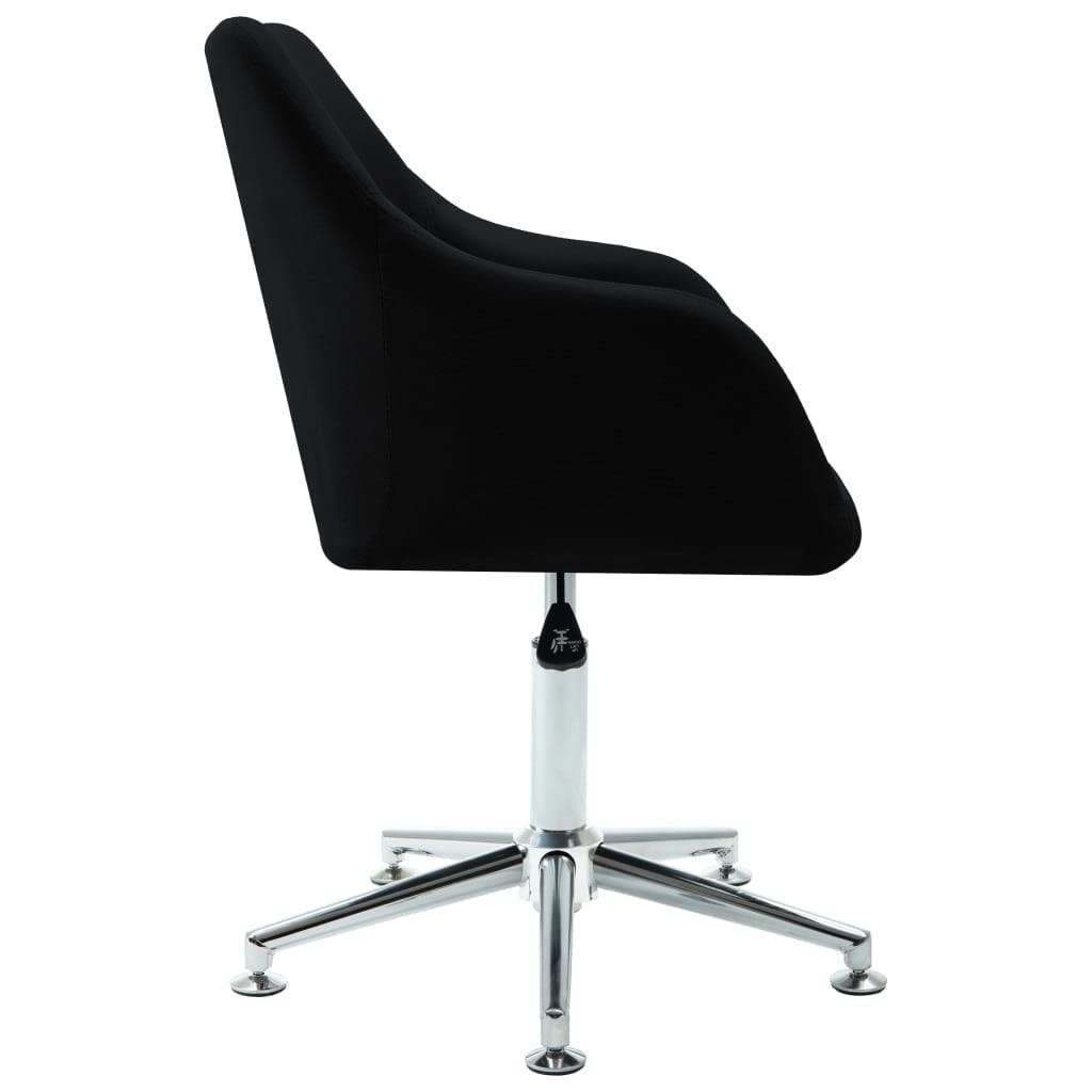 Krzesło do jadalni obrotowe, czarne, tapicerowane podłokietnikami, ergonomiczne, do kuchni, salonu, biura, jadalni, z regulacją wysokości, drewniana rama, nogi stalowe, nowoczesne, wygodne