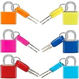 6 Pcs Suitcase Locks with Copper Keys Protect Your Belongings with Febwind's Set of 6 Mini Padlocks Multicolor Durable Locks for Suitcases Backpacks Boxes Cabinet and Laptop Bags