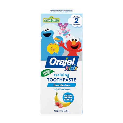 Orajel Kids Elmo Training Toothpaste Fluoride-Free; #1 Pediatrician Recommended Fluoride-Free...