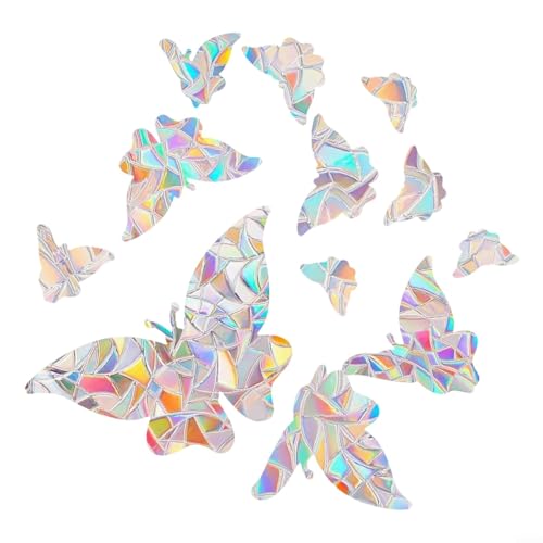 Autocollants en PVC pour protection contre les oiseaux en forme de papillon pour verre pour éviter les collisions et ajouter une décoration unique à votre maison