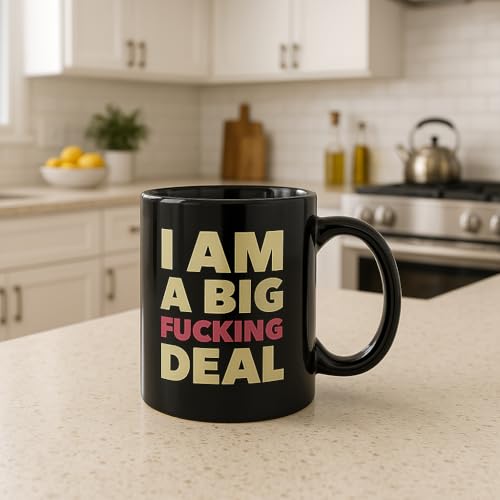 Taza de café grande Island Dogs 22 oz, cerámica negra miniatura 2
