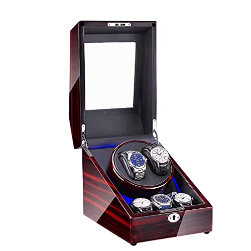 Estuche de reloj giratoria Enverners para regalar con caja de almacenamiento de lujo y luces
