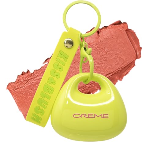 The Crme Shop Kiss & Blush Tinted Lip Balm & Blush Korean Makeup for Lips & Cheeks Cute Charm Key Chain Hydrating Long Lasting Tint Aloe Squalane- Watermelon Sugar