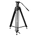 Produktbild perfk 61"/ 155cm Professionelles Aluminiumkamera Videostativ Mit Fluidkopf Für DSLR