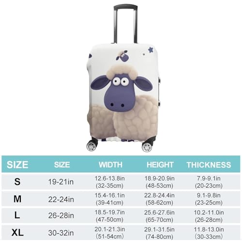 Carry on Luggage Cover Sheep Suitcase Covers for Luggages Tsa Approved Travel Luggage Sleeve Protector Elastic Suitcase Protector Anti-Scratch Washable Fits 19-30 Inch Case -S2