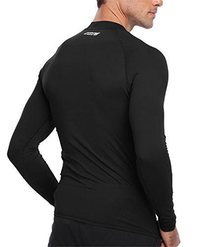 AXESEA Men Long Sleeve Rashguard UPF 50+ Rash Guard Swim Shirt Athletic Swim Tops4