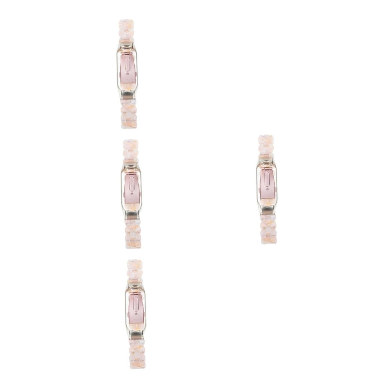 PartyKindom 2 Pièces Mi 5 6 Bracelet Bracelet Bracelet Montres Bande 5/6 Bandes De Sangle 5/5 Bande De Remplacement Forme De Fleur Résine Millet 5 Ceinture De Remplacement