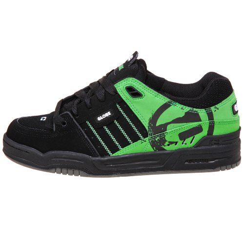 Image of Globe Mens Fusion Skate Shoes, Black /Green, 14 M US