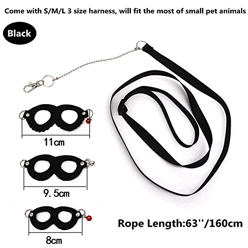 3 Pack Sugar Glider Harness and Leash Set - Adjustable Traction Rope Strap Anti-Biting Chain Rope, Small Animal Training… - Image 3