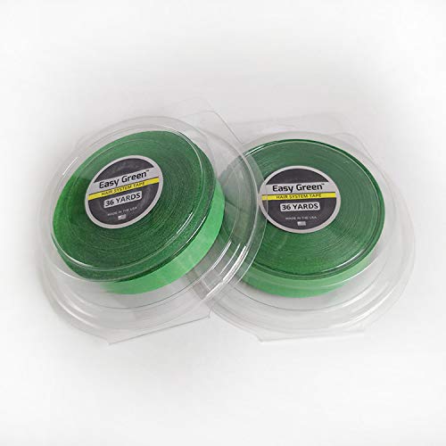 "Easy Green" Double Sided Roll Tapes Stickers Adhesive for Men Hair System Replacement Toupee Hair Extension Wig Bundles Hair Weave Closure Lace Frontal(36 Yards & 1 Inch)