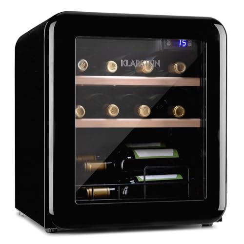 Klarstein Weinkühlschrank, Getränkekühlschrank Schmal, Kühlschrank mit Glastür,...