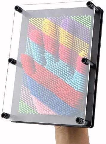 Novelty Gifts For Men, 3D Pin Art Sculpture Impression Hand Mold Needle, Painting Pression Clone Art Board Clone Handprint, Gift for Valentine Christmas Thanksgiving Home Décor (Multicolor)