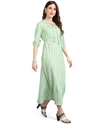 Image of AHANA Printed Crepe Maxi Dress