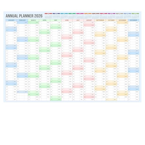 Image of Thinkcrafts 2026 Wall Calendar Planner, Large 29.5 x 19.5 Inch, 12-Month Yearly Calendar, Home Office Organization plannar (white, 20x30 inches)