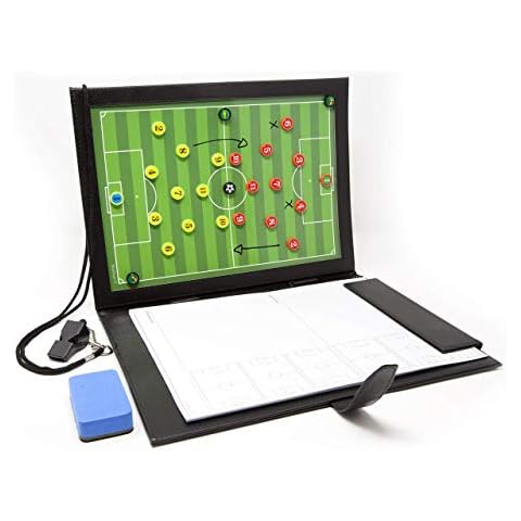 WISEPLAYERFC Taktiktafel Fußball für Fußballtrainer-Magnetische Taktikmappe für Fussball mit Tasche Cover