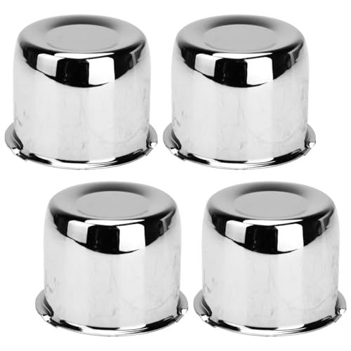 Cache-moyeux 81 mm chromés pour remorque et camping-car x4