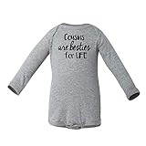Apericots Cousins are Besties Life Cute Long Sleeve Baby Bodysuit