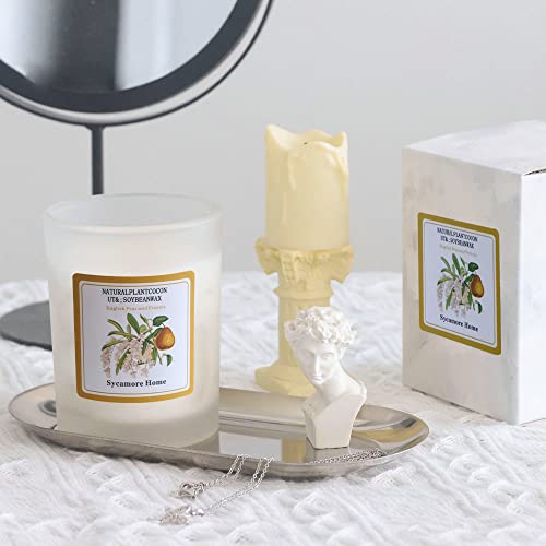 Scented Candle Freesia&English Pear Premium Aroma Candle, Candles For Home Scented Smoke-Free Jar Candle #TOP3