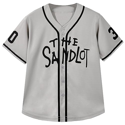 Youth Baseball Jersey #30 Stitched The Sandlot Benny The Jet Rodriguez Movie Kids Baseball Jersey Gift For Kids Xs-Xl(Small) #TOP1