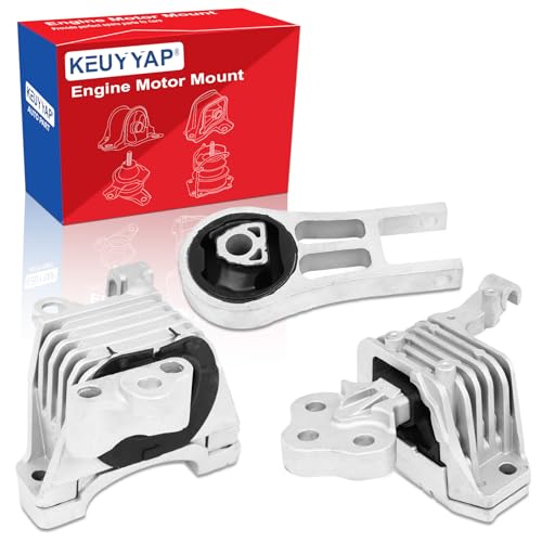 3Pcs Engine Motor Mount Compatible with Chrysler 200 V6 3.6L 2015-2017 & for Jeep Cherokee V6 3.2L 2014-2022 Transmission Mount Set, Replace A5825, A5824, A5752