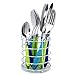The Original Brink House Sea Blue Green Mix & Match Stainless Steel Cutlery Set with Translucent Handles / 16 pieces with Metal Stand/Lifestyle utensils set for home, apartment, dorm, outdoor events