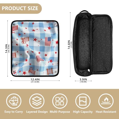 Bolsa de viaje para herramientas de cabello resistente al calor miniatura 4