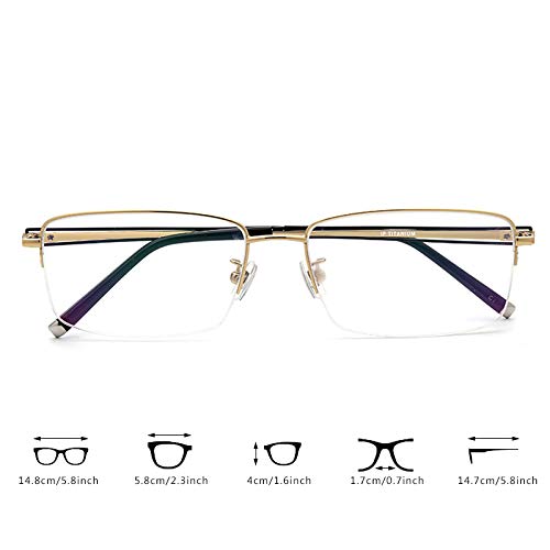 Okulary antyniebieskie i chroniące przed promieniowaniem UV dla mężczyzn i kobiet, lekkie i modne okulary progresywne Smart Zoom z wieloma ustawieniami ostrości (+ 1,00- + 3,50)