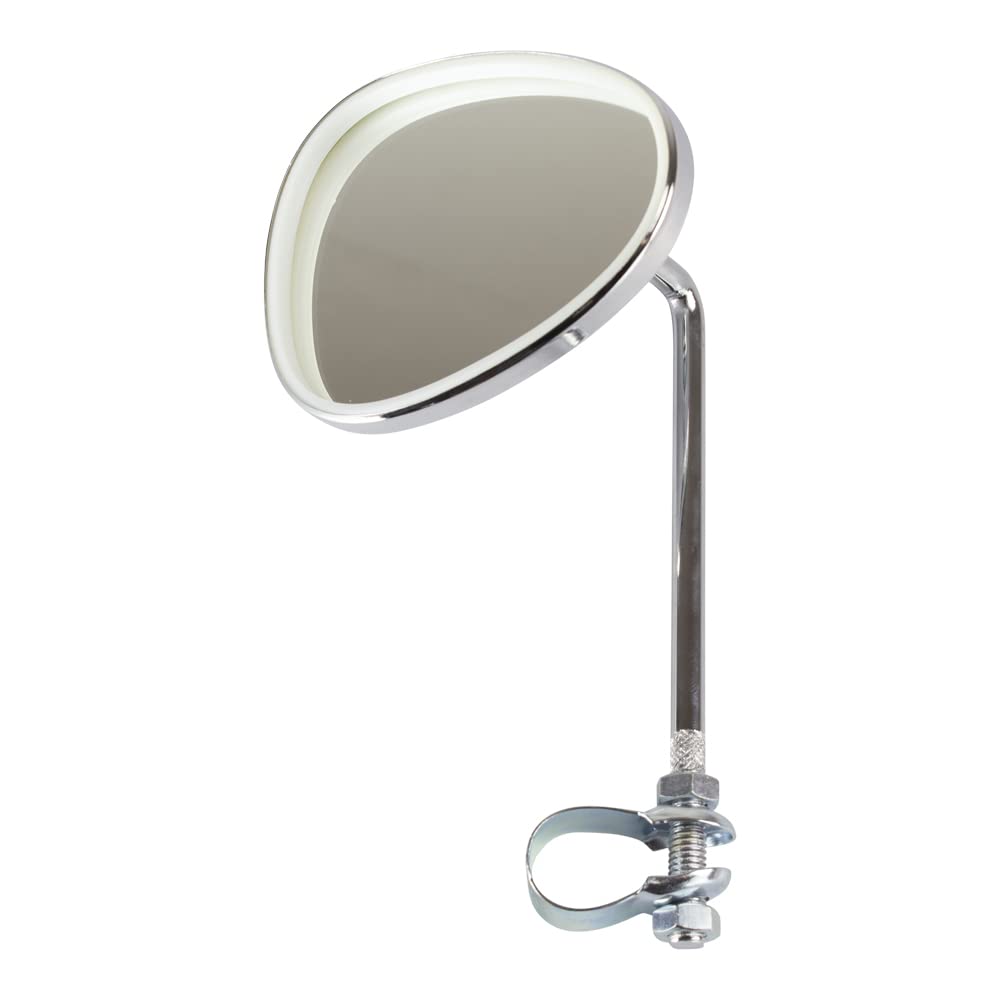 Lowrider Bike Wing Rectangle Mirror Right All Chrome.