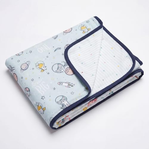 Image of haus & kinder Muslin Blanket for New Born Baby, Soft Breathable Baby Blankets Newborn, Baby Blanket for 0-2 Years, Cozy Baby Blanket for Crib Nursery & Stroller, New Born Baby Essentials | Spacewalk