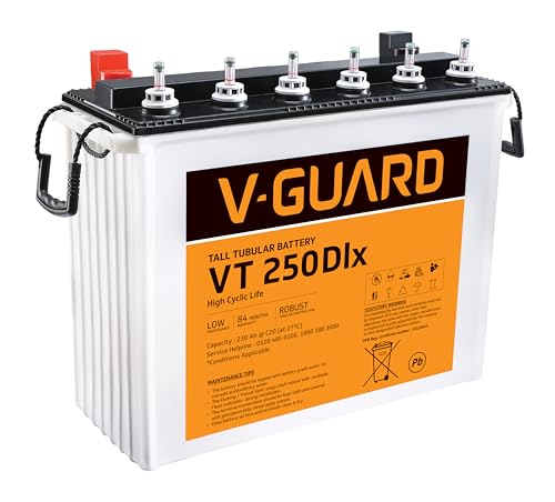 VT 250 DLX 230 Ah Tubular Inverter Battery |48+36 Months Warranty | Tubular Plate Technology| High Backup Performance|Water Level Indicators|Suitable 