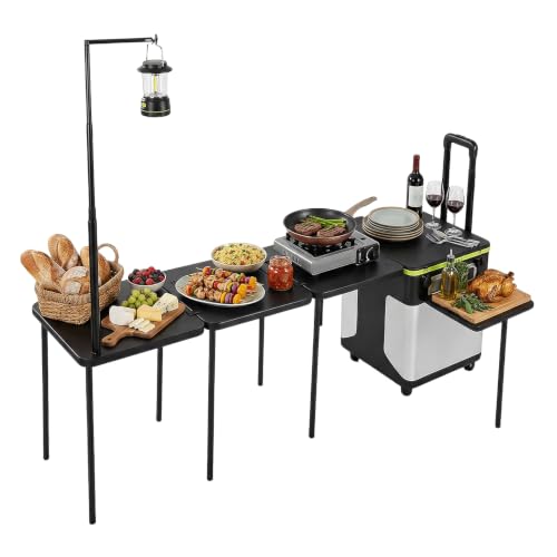 Rolling Master Cook Station with Wheels Multifunctional Outdoor Kitchen