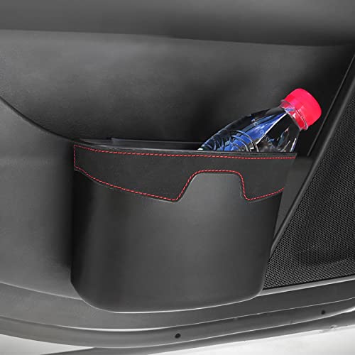 Image of AUCELI Car Trash Can, Dustbin Container for Auto Seatback, Hanging Mini Car Garbage Bin, Portable Rubbish Waste Basket Storage Organizer with Clip, Interior Accessories for Vehicle Home Office
