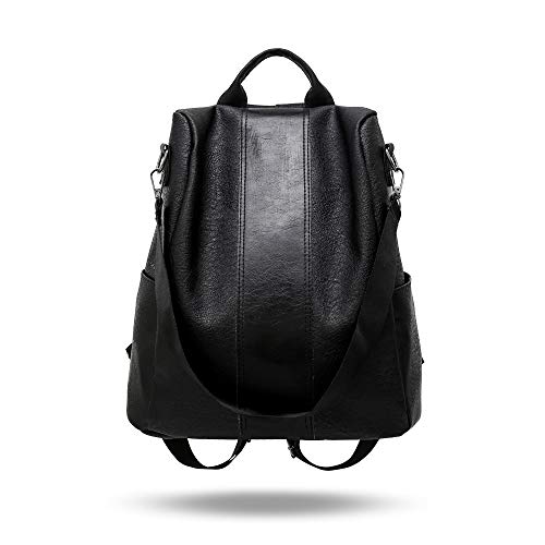 MINGZE Mujer Mochila  Anti robo Bolsos de Cuero de pu de Bolsa de Viaje Messenger Mochilas
