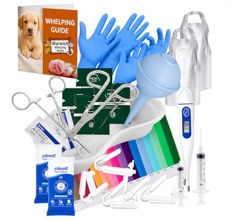 Warwick Whelping Boxes Essential Whelping Supplies including gloves & tools - 33 piece