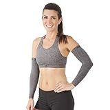 Zensah Compression Arm Sleeves,Heather Grey,Large/X-Large