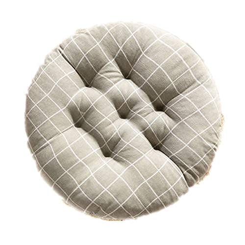 Generisch Cojín de suelo de futón japonés, cojín redondo, cojín de suelo de tatami, cojín amarillo para salón, balcón, exterior, zona de juegos infantil