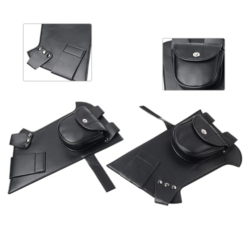 Cnonee1 Soft Lowers Chaps Leg Warmer Bag Powersports Saddle Bags 2 Pcs For Harley for Touring and for Harley Trike models 80-23 XJ59-UC-1F9N Black miniatura 5