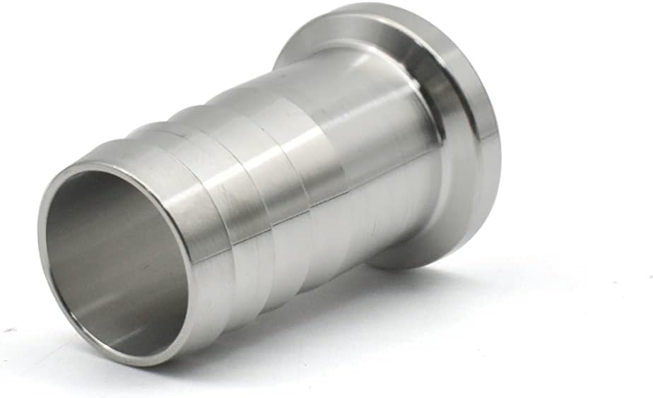 3/4" Tri Clamp Hose Barbed Adapter SS316with Flange 25.2mm Sanitary Hose Pipe Fitting