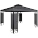 Produktbild Deuba Pavillon Lorca 3x3m wasserabweisend UV-Schutz Metall Gestell 9m² Festzelt Partyzelt Gartenzelt Gartenpavillon Anthrazit