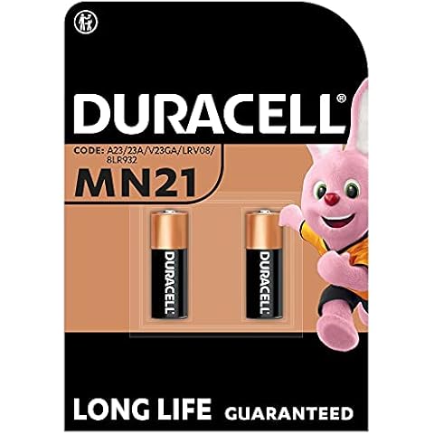 Duracell Specialty Alkaline MN21 Battery 12V, pack of 2 (A23 / 23A / V23GA / LRV08 / 8LR932) designed for use in remote controls, wireless doorbells and security systems Cover