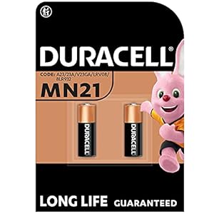 Duracell Specialty Alkaline MN21 Battery 12V, pack of 2 (A23 / 23A / V23GA / LRV08 / 8LR932) designed for use in remote…