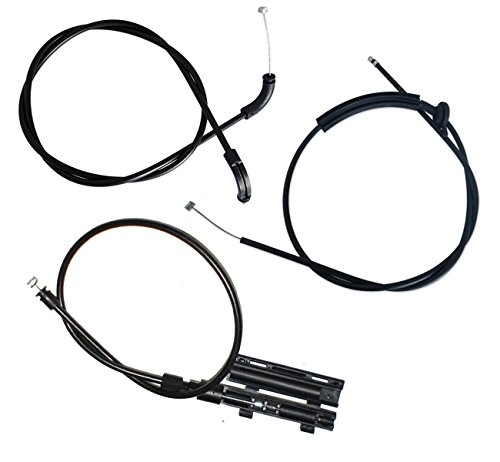 AUTOPA 3 Pcs Center + Rear + Front Hood Release Bowden Cable Kit for BMW 7er E65 E66