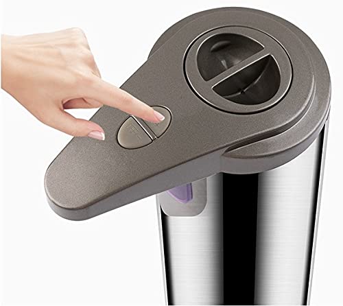 WPKD BLUEIY Dispensador automático de jabón líquido, sensor inteligente, desinfectante sin contacto para cocina y baño, color plateado