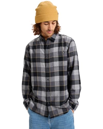 Quiksilver Motherfly Plaid LS Shirt Schwarz L