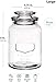 Godinger Airtight Glass Canisters Set of 3 - Round Clear Storage Containers with Sealed Lids, Chalkboard Jar Set of 3, Chalk Included – Perfect Housewarming Gift