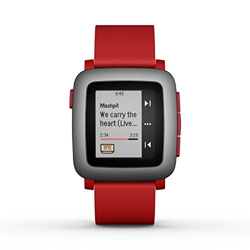 Pebble Time Smartwatch - Red (Certified Refurbished)