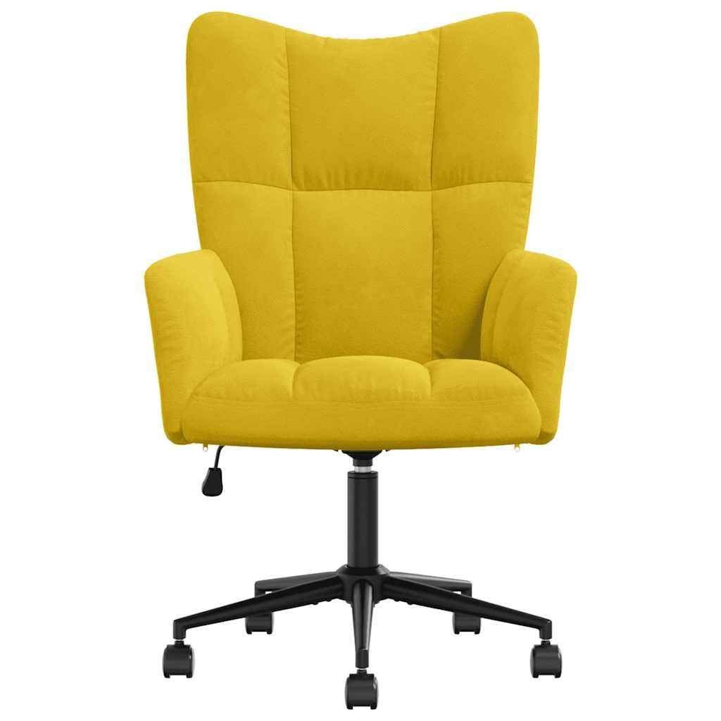 Sillón de relax de terciopelo amarillo mostaza, moderna silla de oficina ajustable con ruedas, sillón giratorio para salón, dormitorio, oficina, cómodo asiento interior para adultos