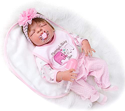 ZIYIUI Lebensecht Reborn Puppen 57 cm 23 Zoll Ganzkörper silikon Vinyl Baby Reborn Simulation Neugeborenes Baby… – Bild 3